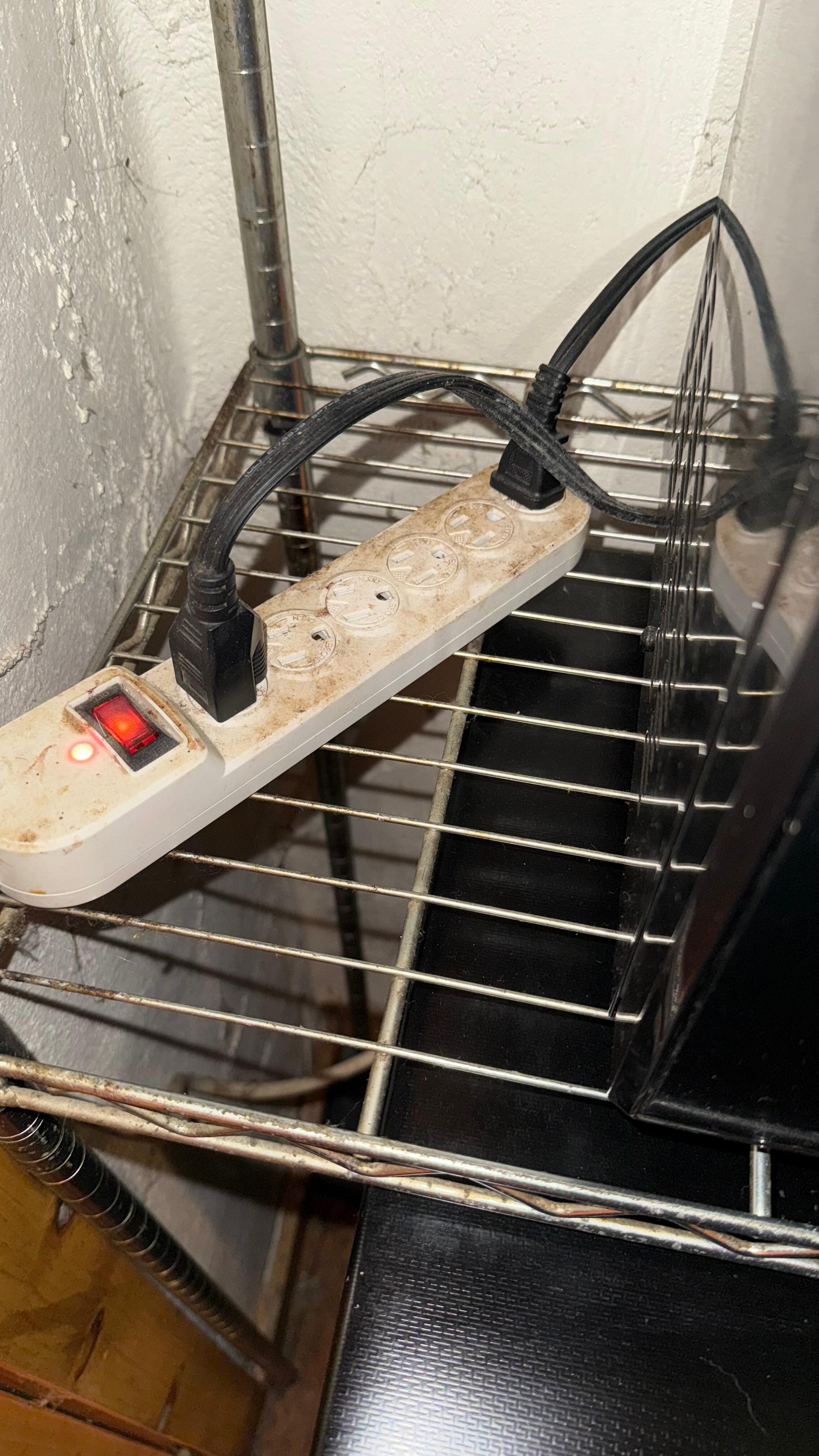 Kitchen next to toaster oven 
