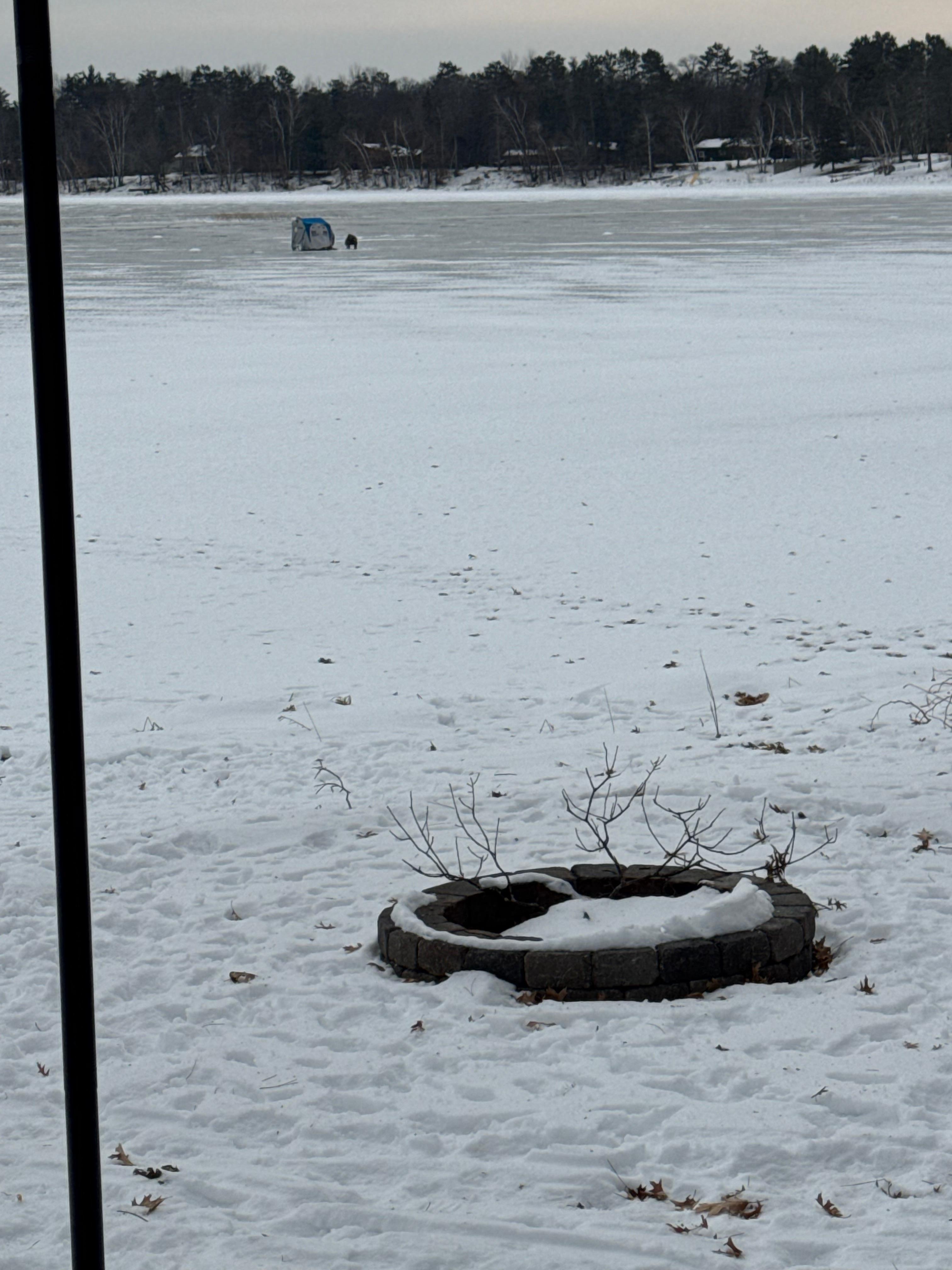 Distance from the house for our hut