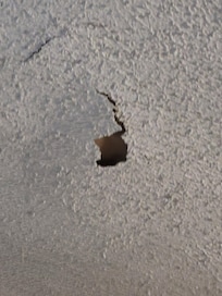 Hole after ceiling came down
