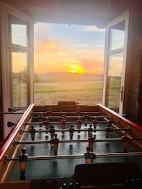 Couché de soleil vu du séjour.