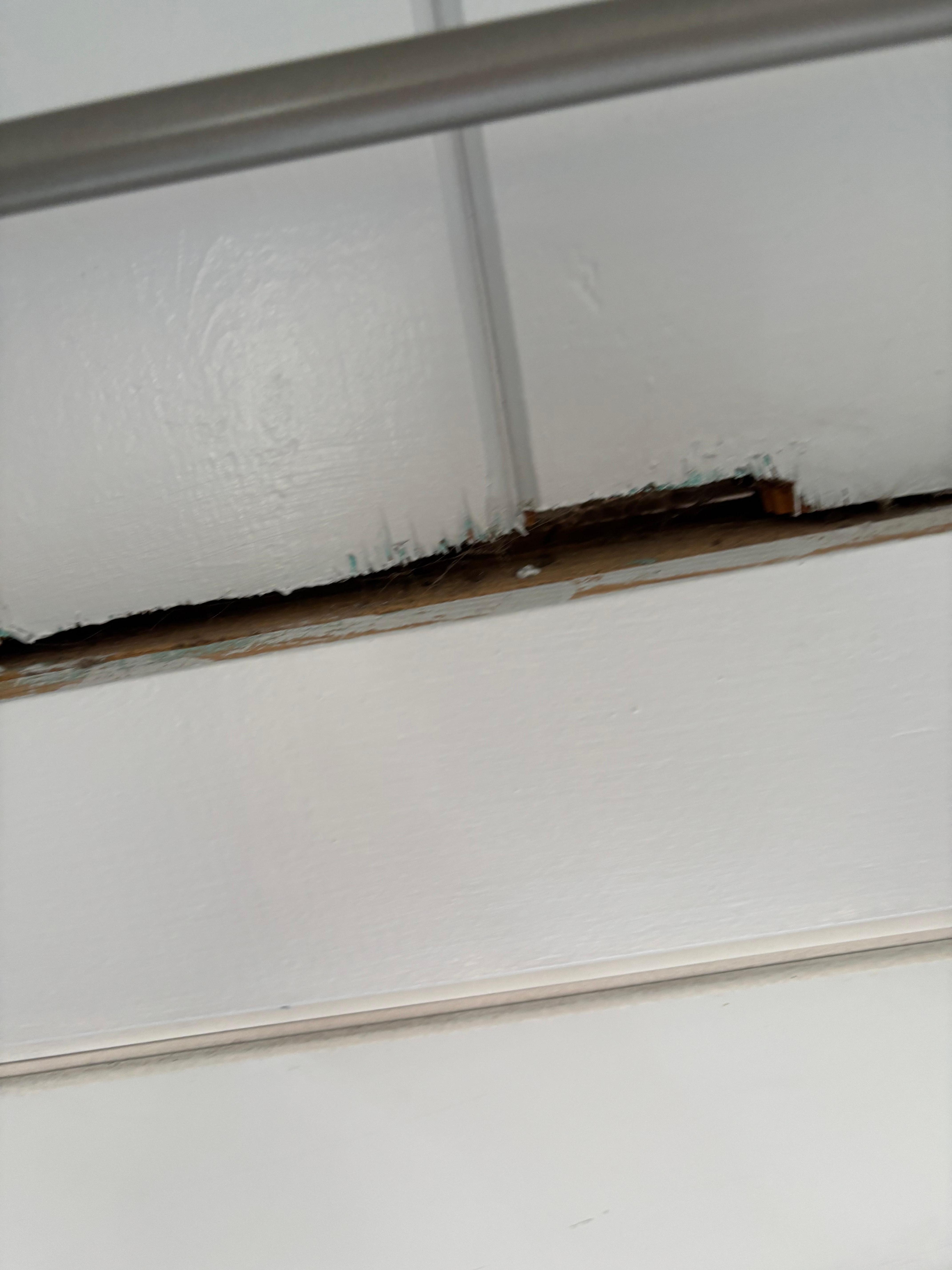 Gap above the French doors leading outside