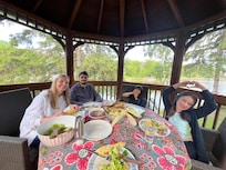 We had some great dinners in the gazebo