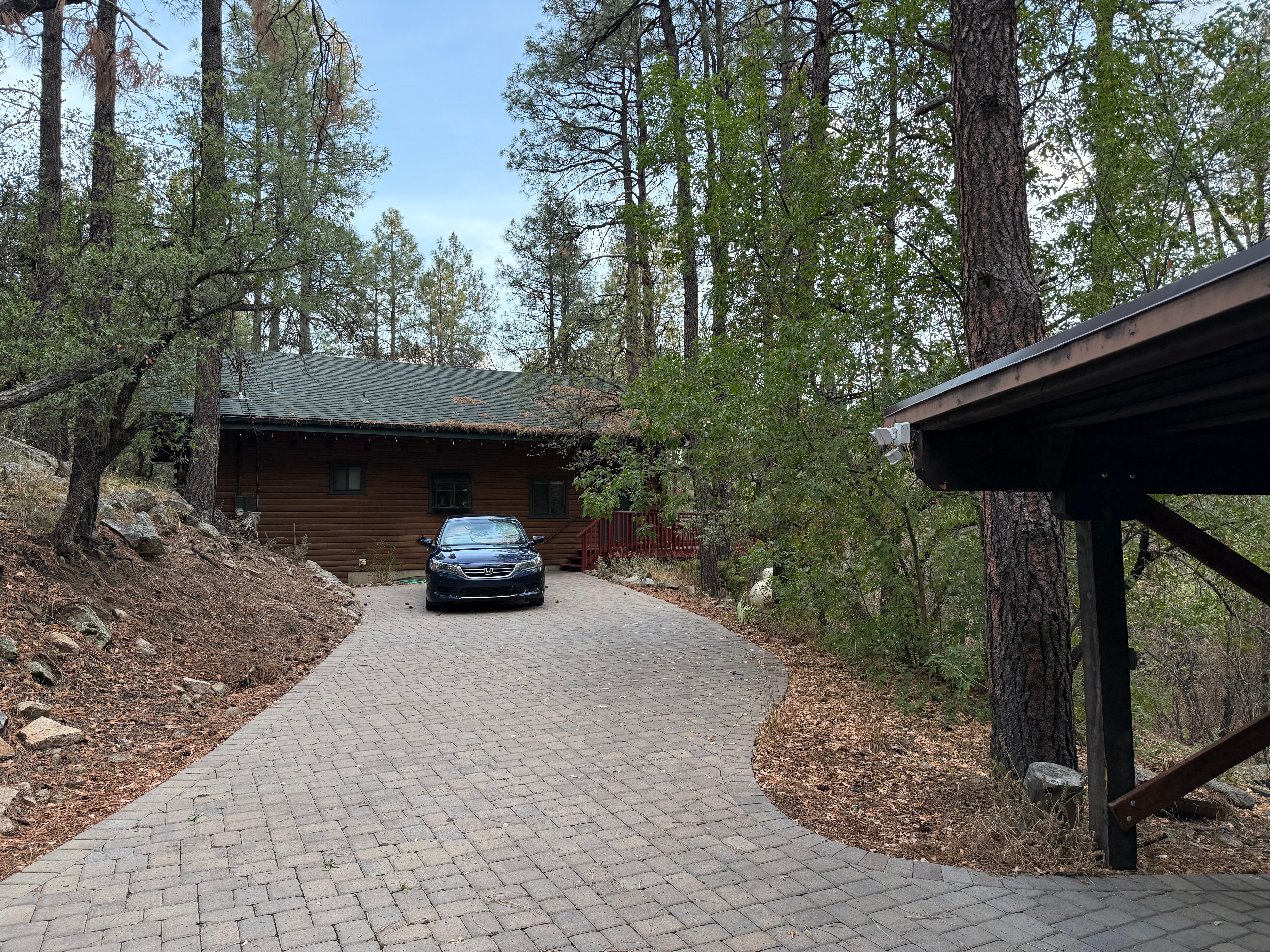 The cabin was located far away from the road!