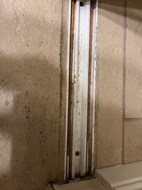 Rusting dirty closet door