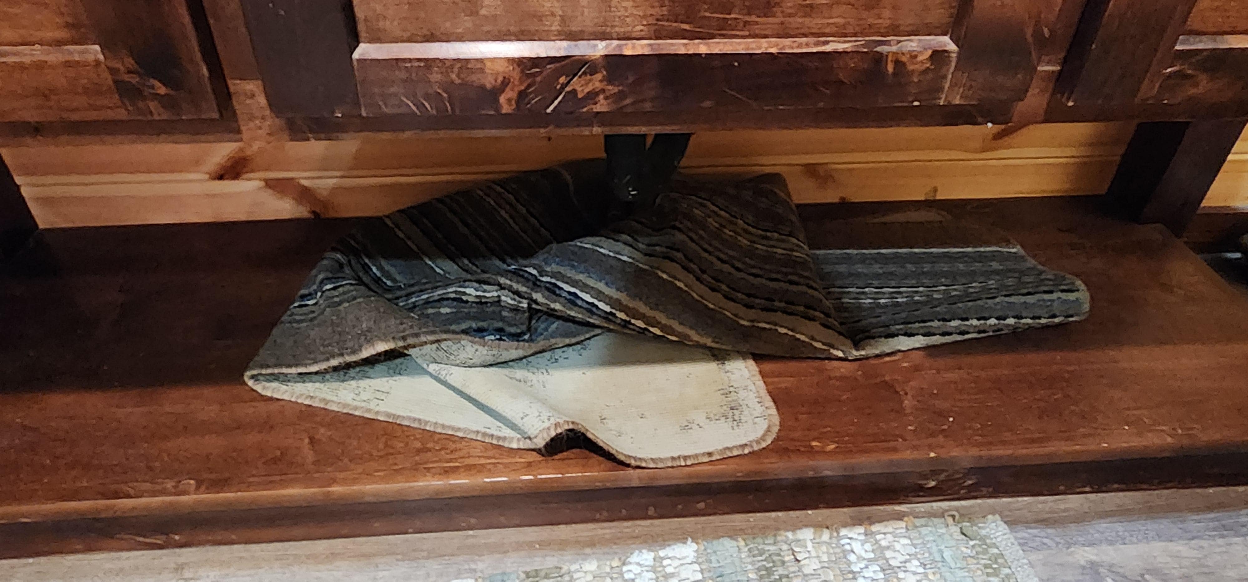 worn out old rugs in Bathrooms & Kitchen