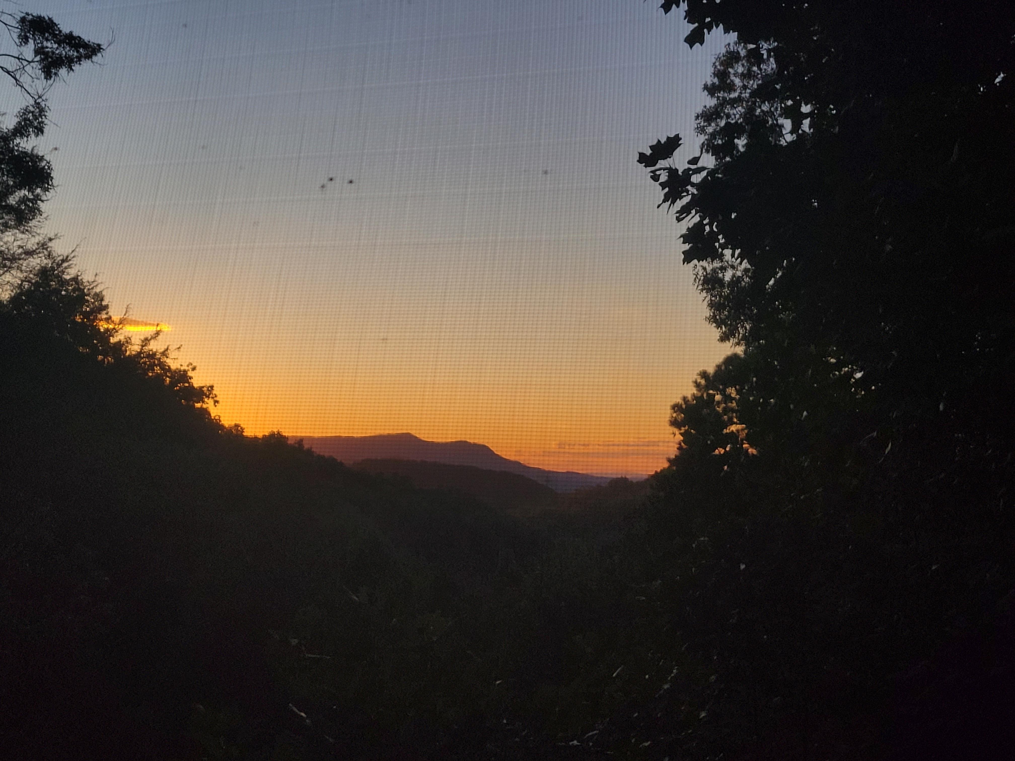 Sunset from the porch 