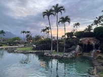 Sunset view from the pool