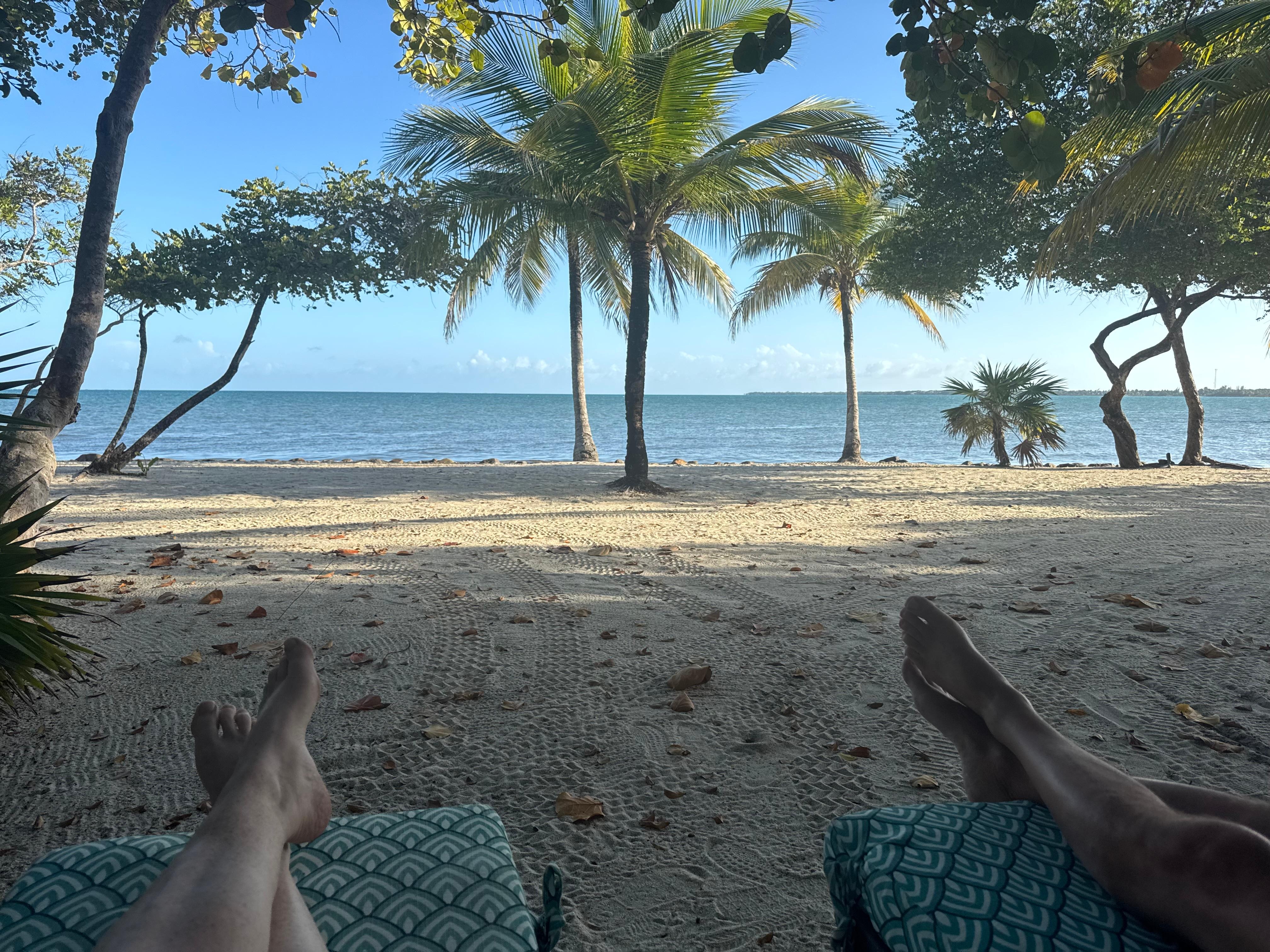 Sitting in front of our bungalow was our favorite place to relax!