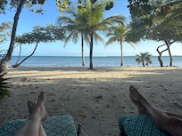 Sitting in front of our bungalow was our favorite place to relax!