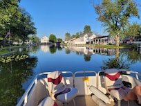 Cruising out the canal.