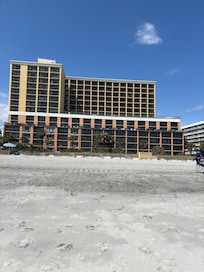 View of the condo from the beach
