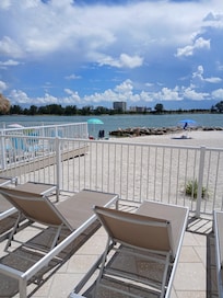 Pool and private beach area