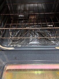 In cleaned kitchen
