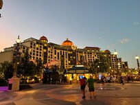 Rear of hotel Epic Universe park