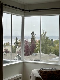 Looking out at our awesome view