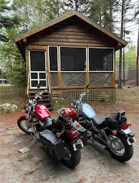 Rocking chairs on porch were a great spot to enjoy AM coffee!