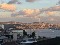 a view of the Bosphorus from the terrace