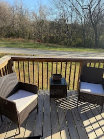 The view in front of back porch.