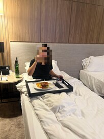 Room service treat after a spa day and a great massage!