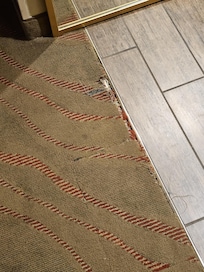 Torn carpet