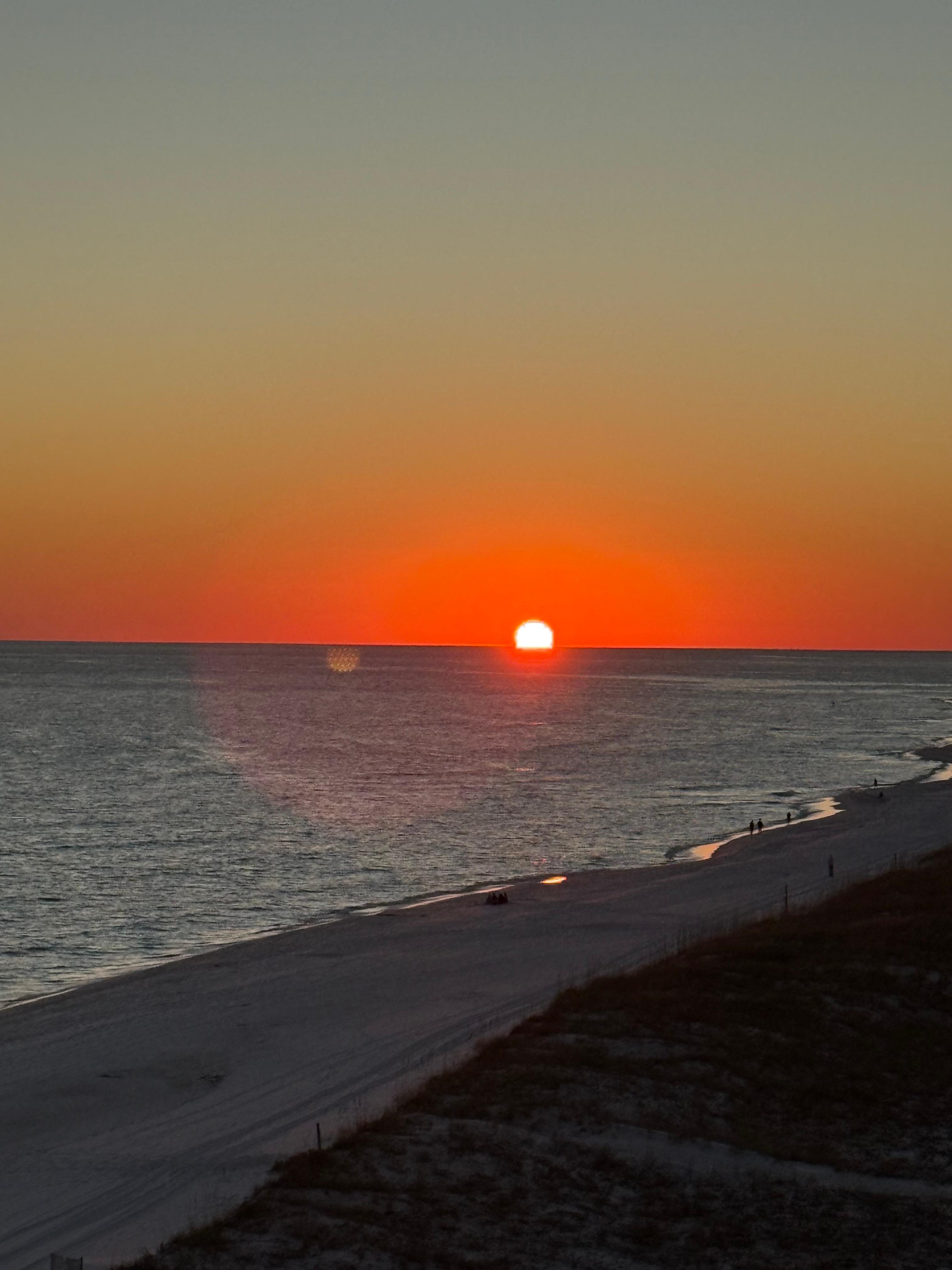 Beautiful sunset from the balcony 