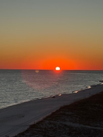 Beautiful sunset from the balcony