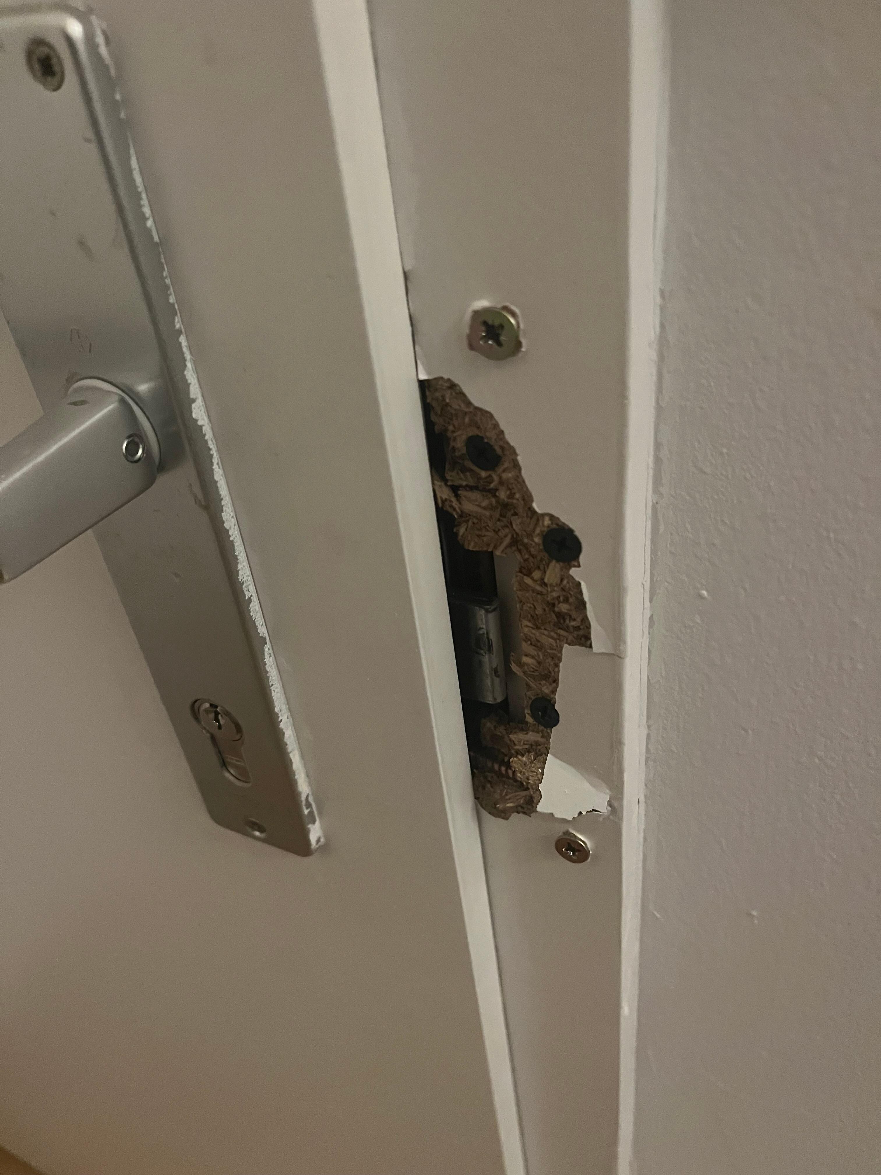 Busted door lock