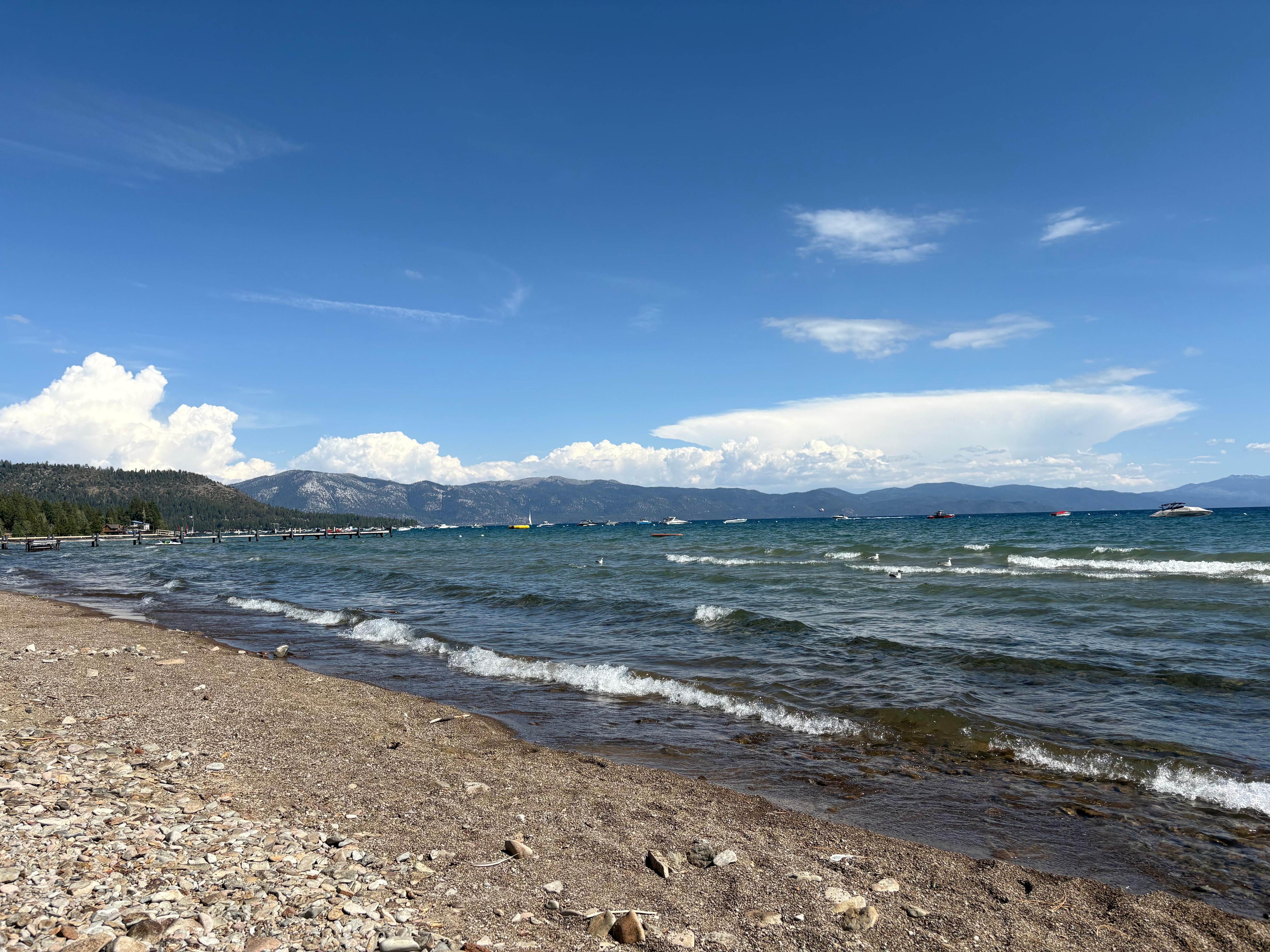 Lake beach a quick walk across the street