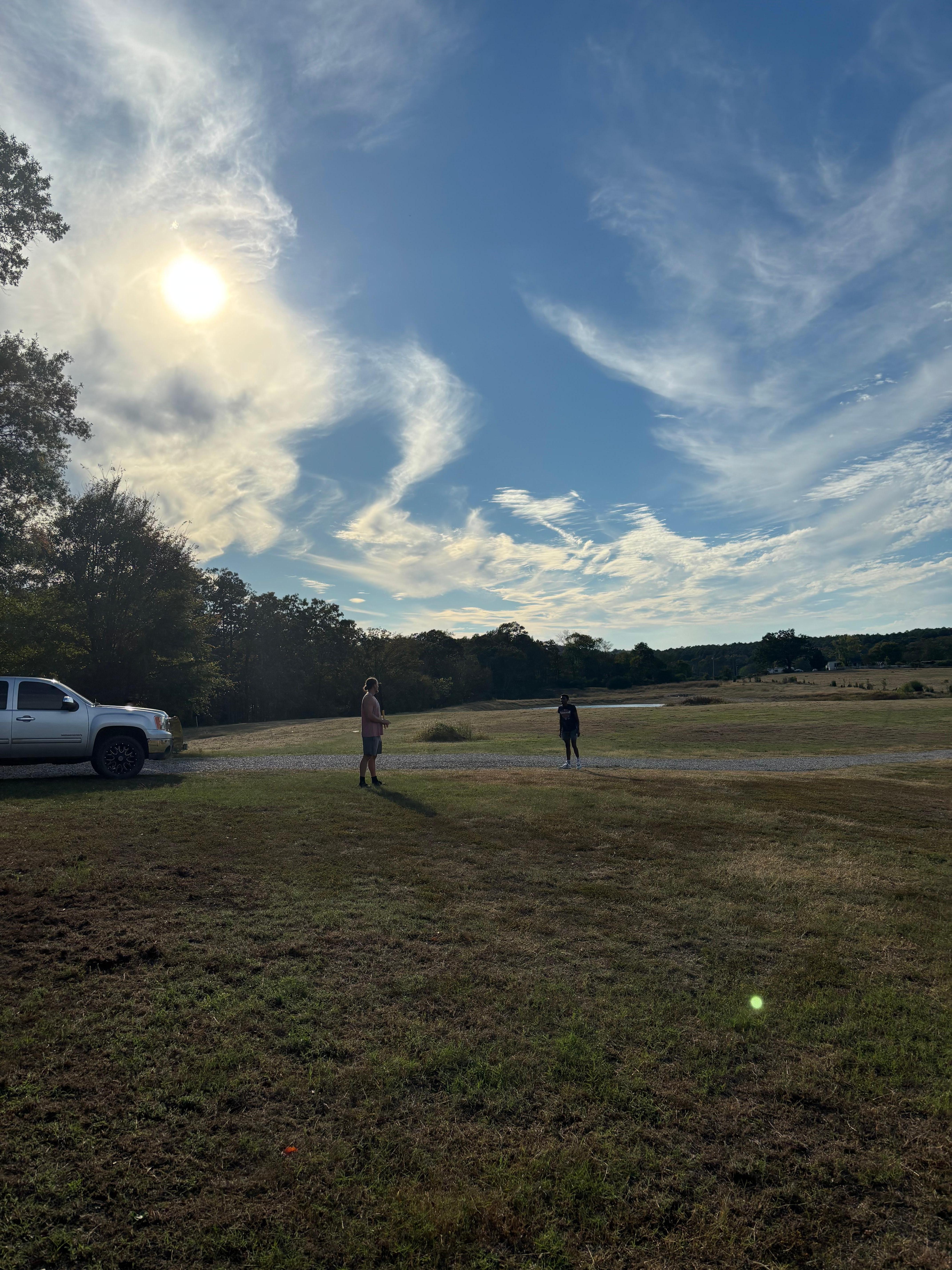 We played catch a bit