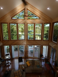 living room looking down from upstairs
