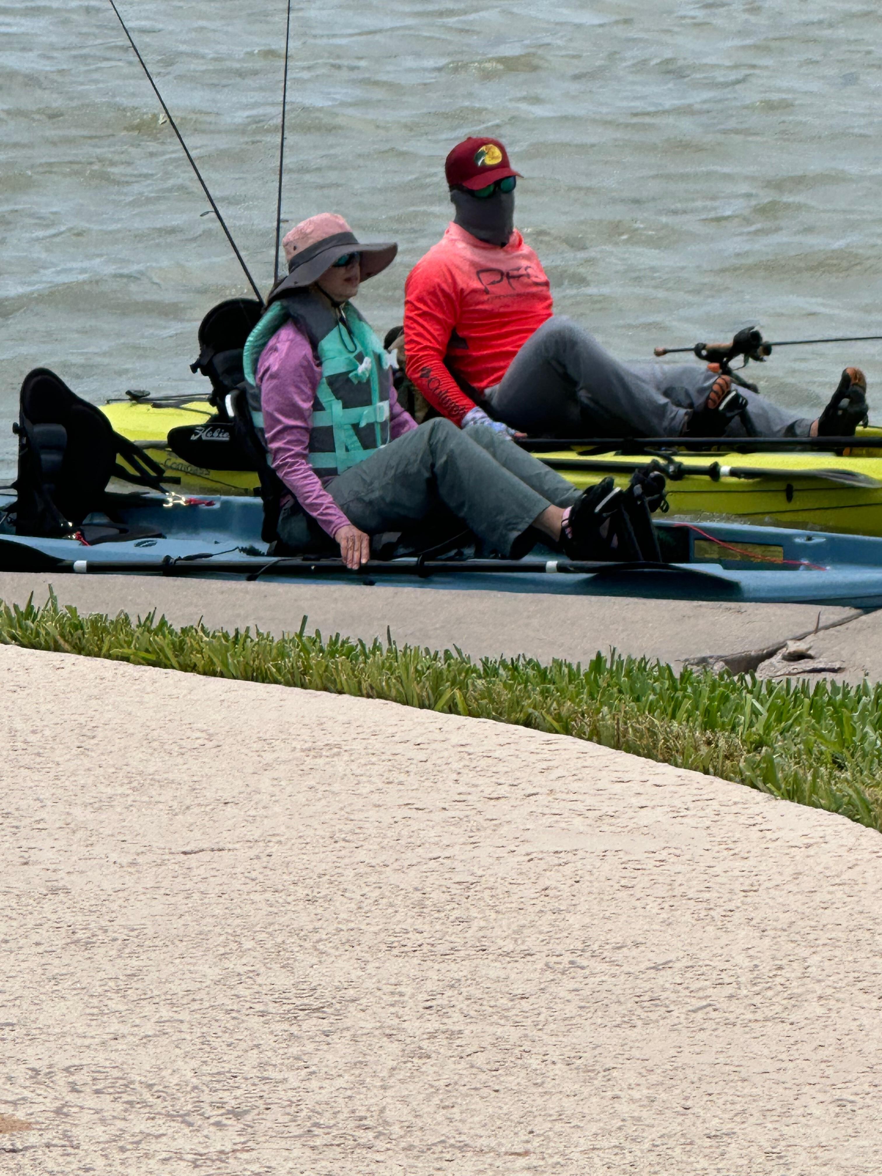 Couples Kayak Fishing 