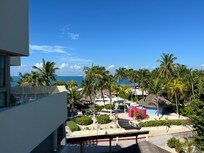 The view of the beach from our balcony.