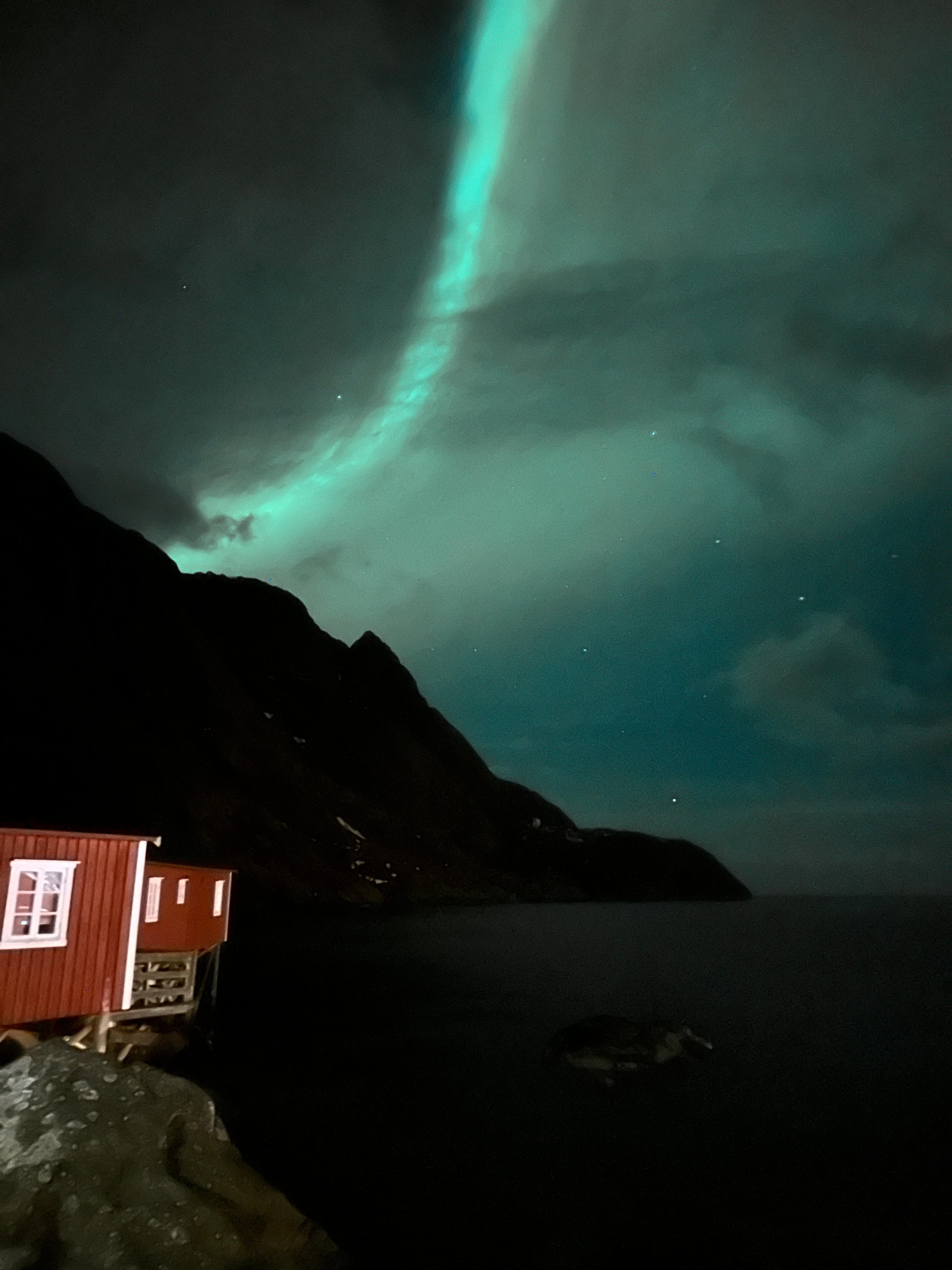 L’aurora boreale che abbiamo ammirato la sera 😍