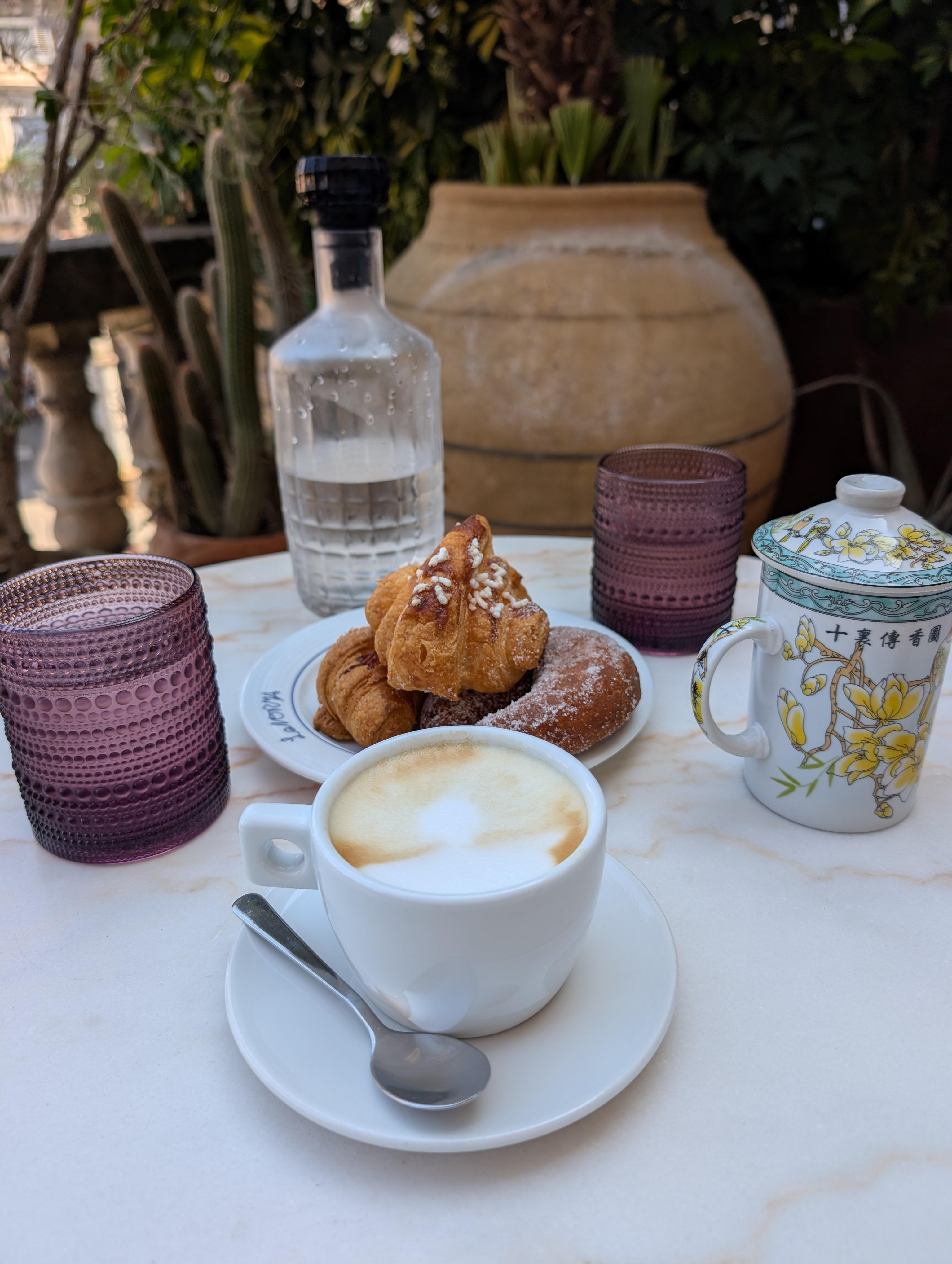 While we were waiting for our room to be ready.