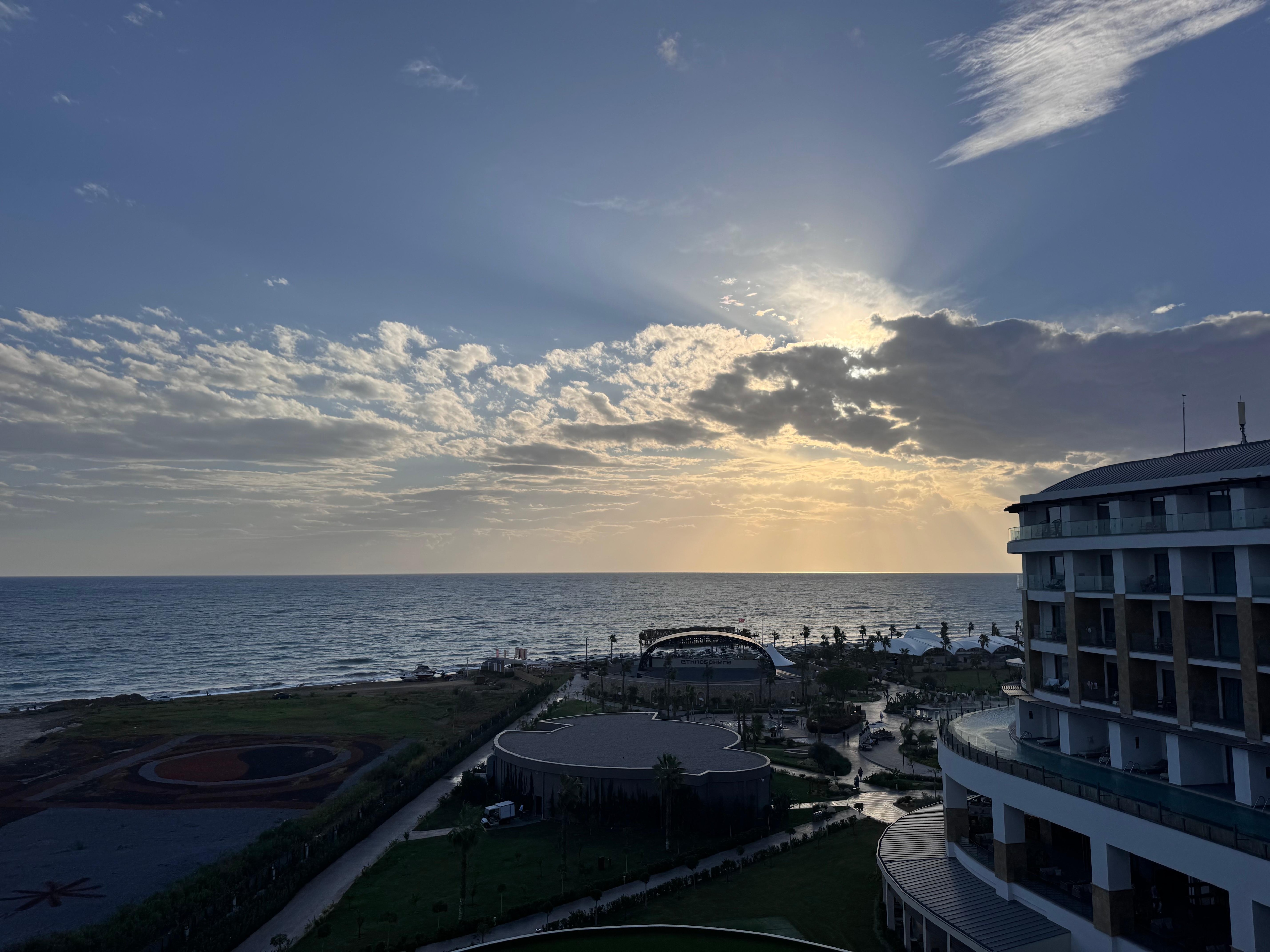 Vista especatscular desde nuestra habitación. 