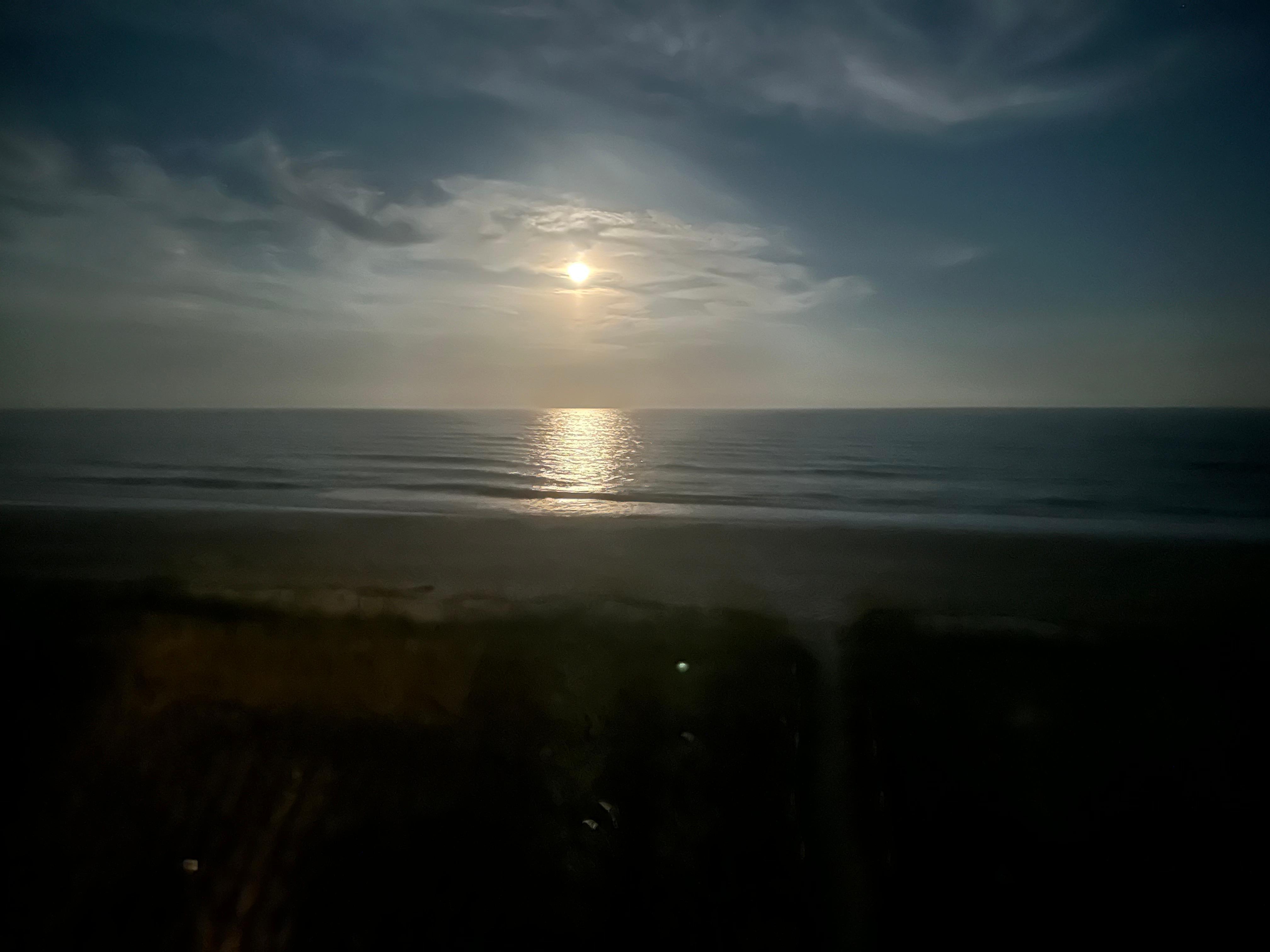 View from the balcony at night. 