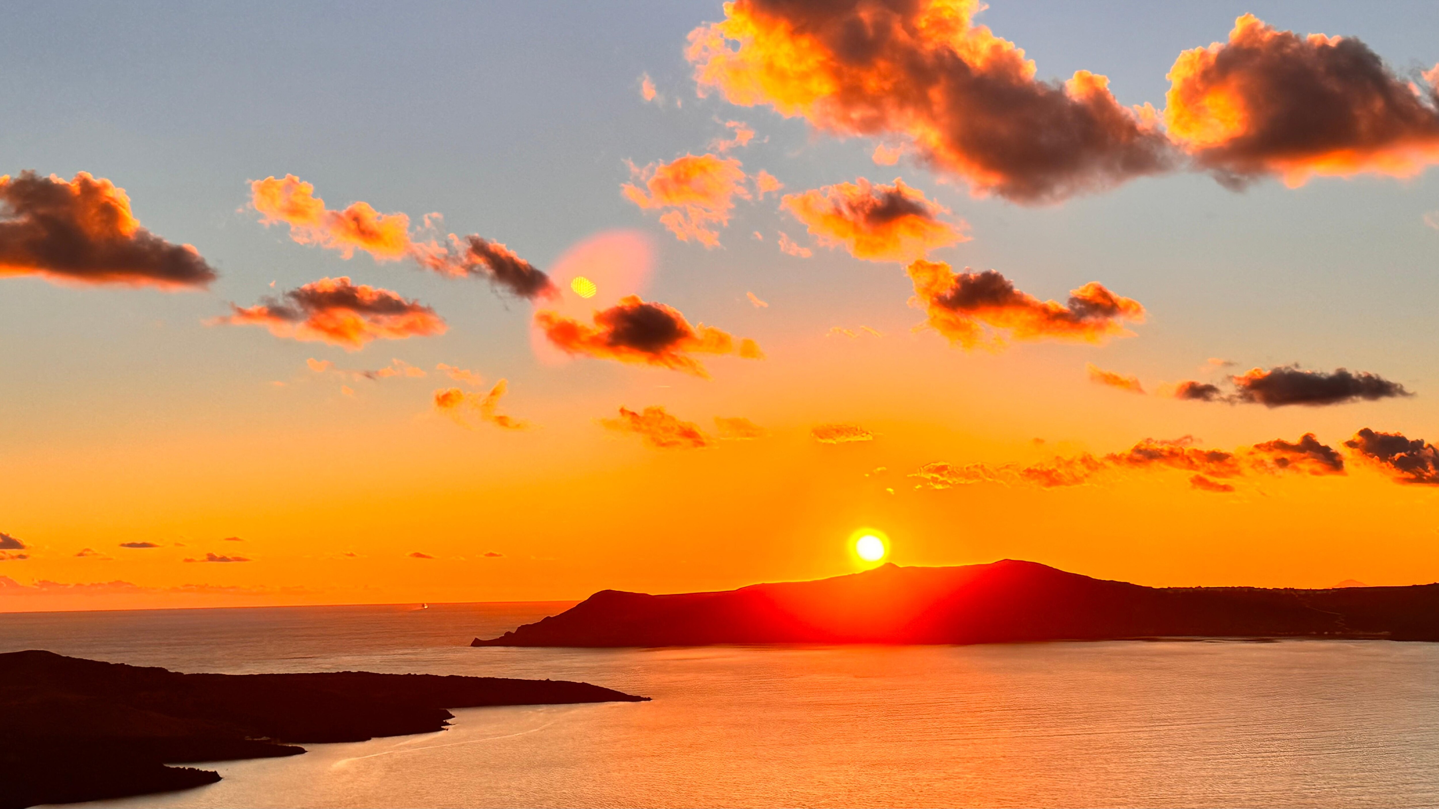 Sunset from our room’s balcony 