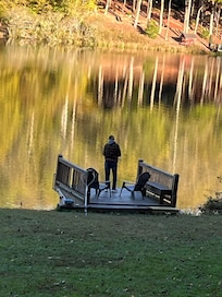 Fishing off the dock was so easy and peaceful.
