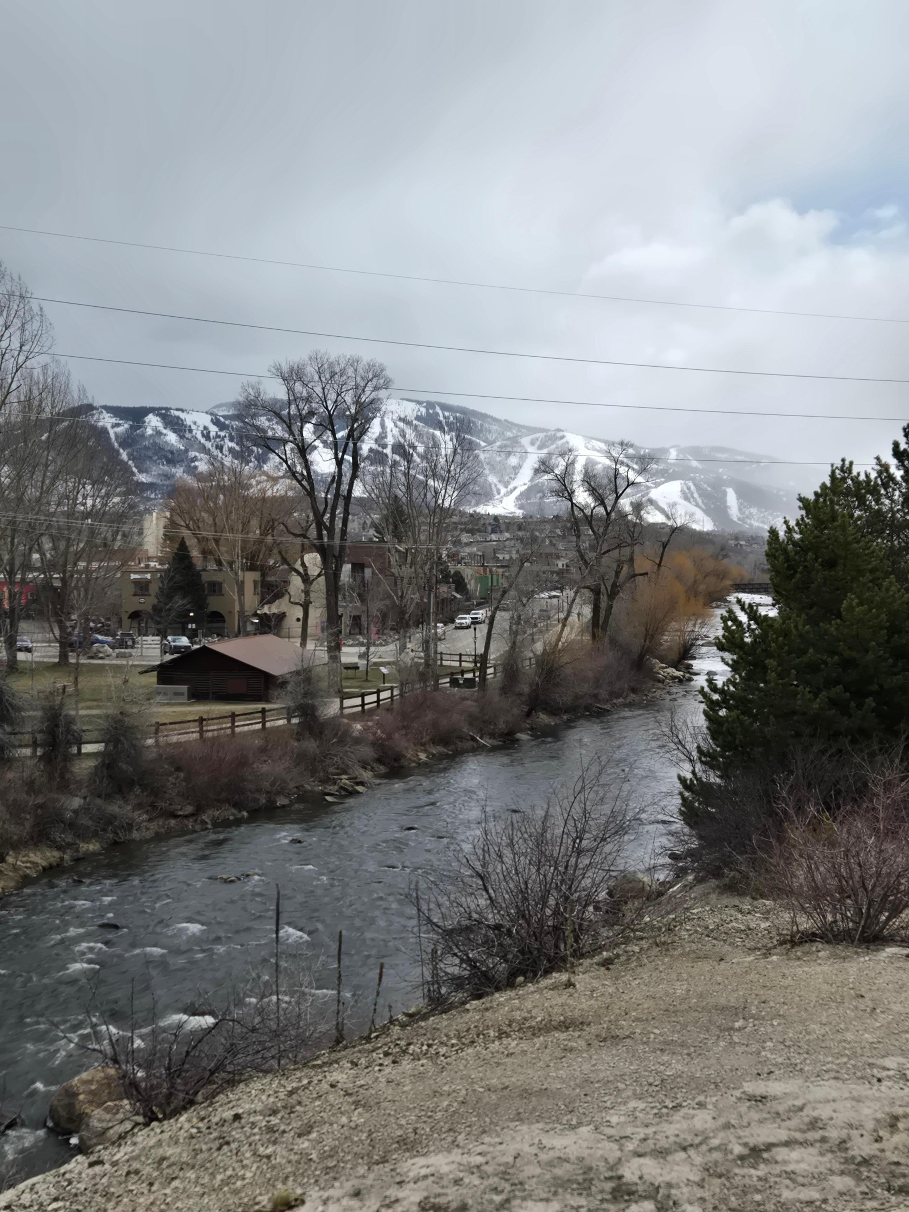 View from our morning walk across the Yampa river