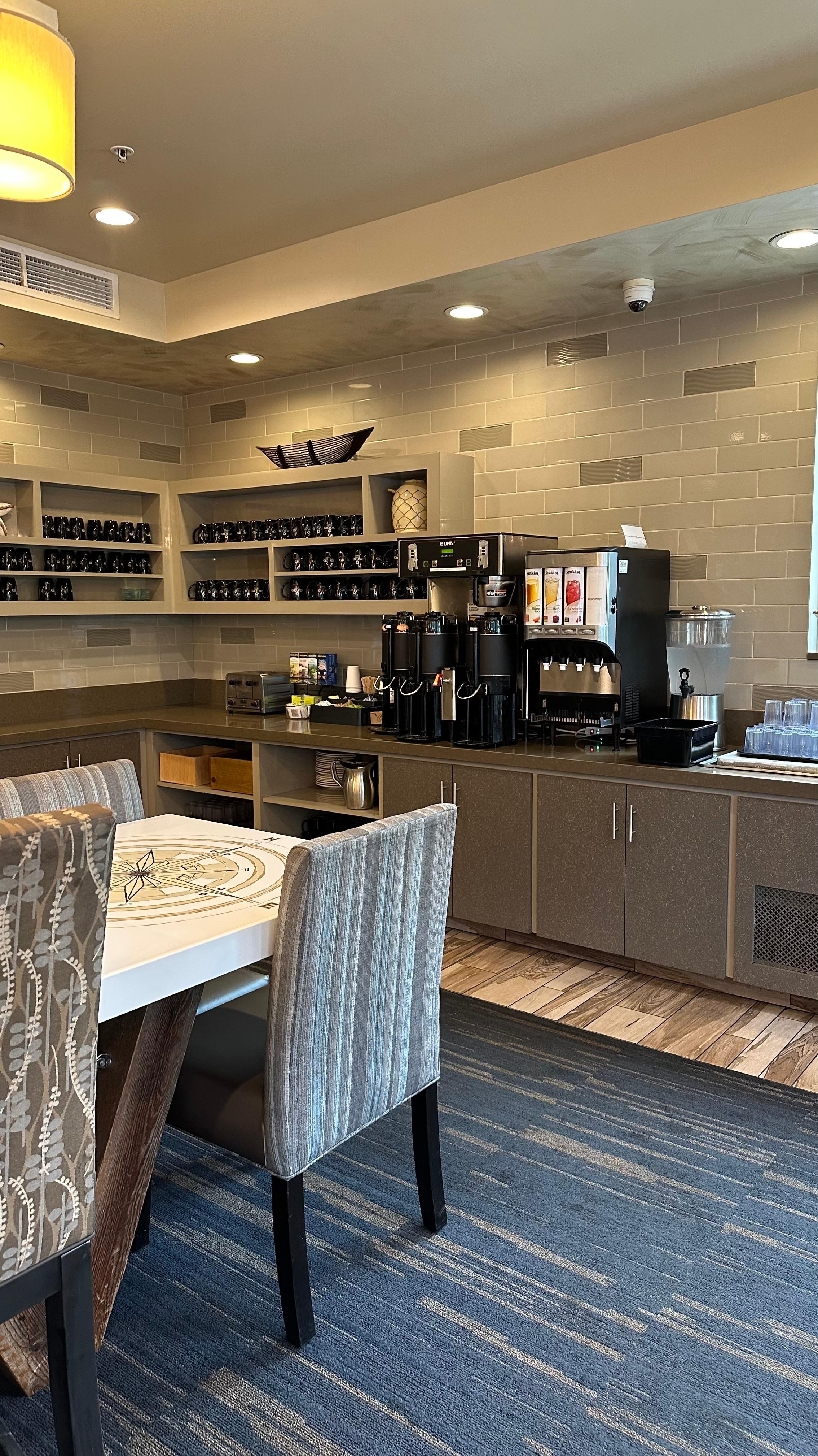 Hot drinks area