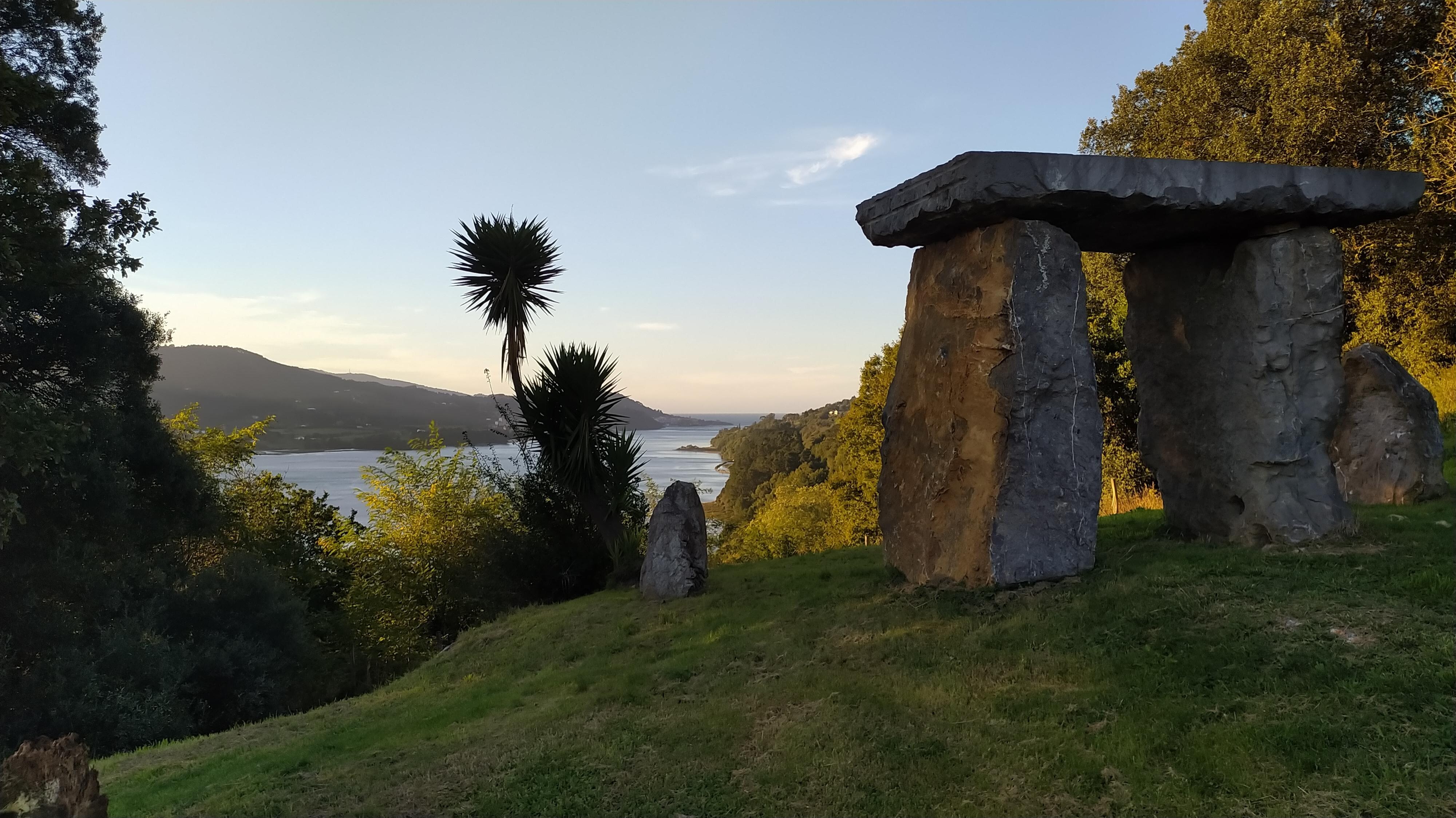 Looking out to the river estuary from garden.