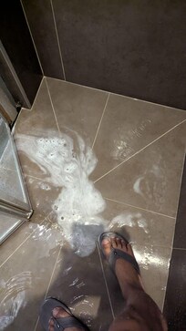Stagnant water in the shower area