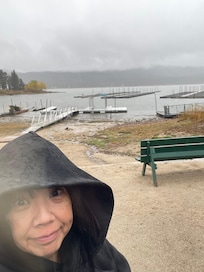 View of lake, which is a short walk from the cabin