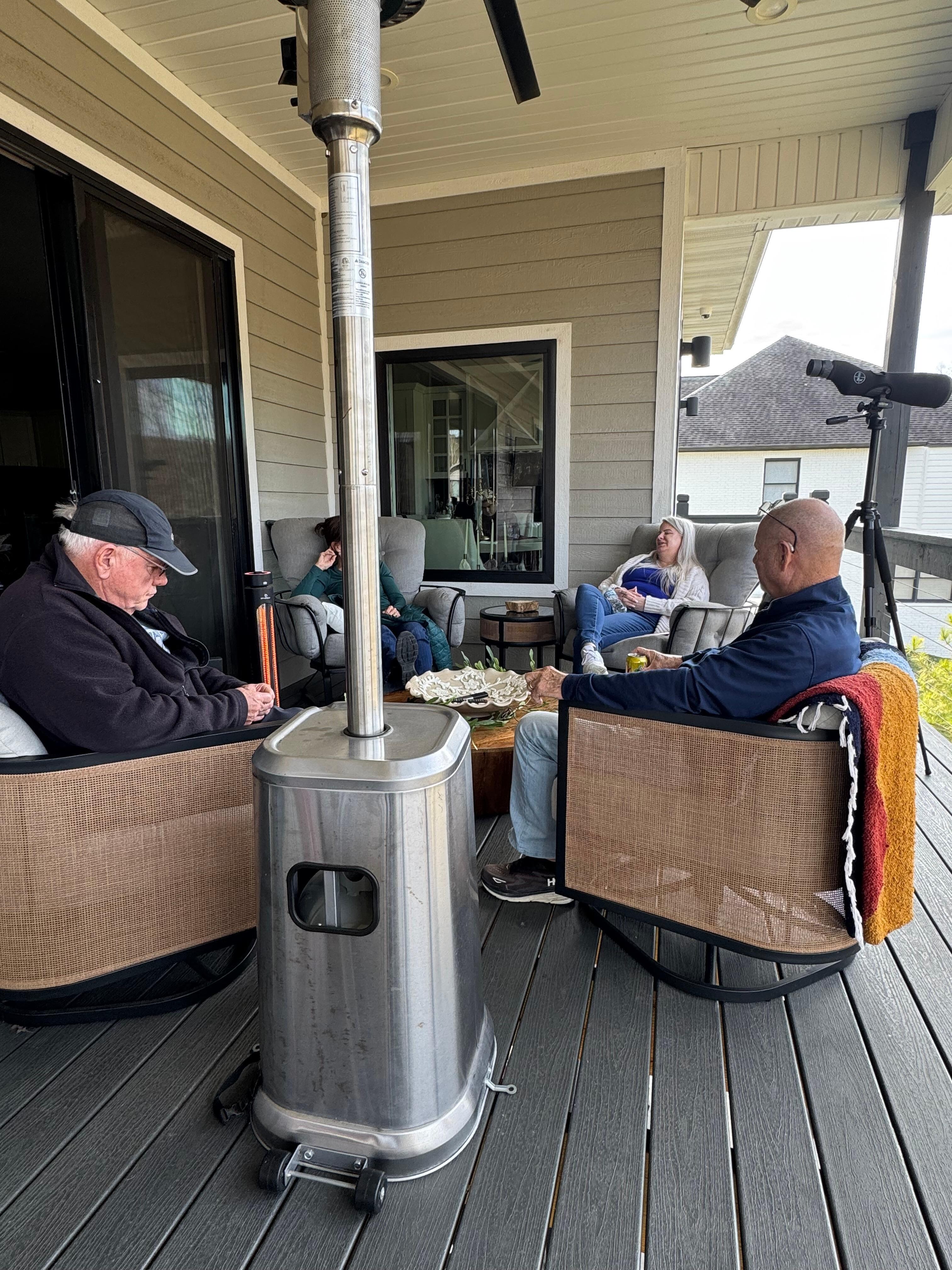 Heaters are provided to stay cozy in the cool nights! 