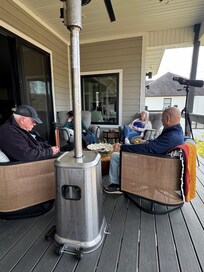 Heaters are provided to stay cozy in the cool nights!