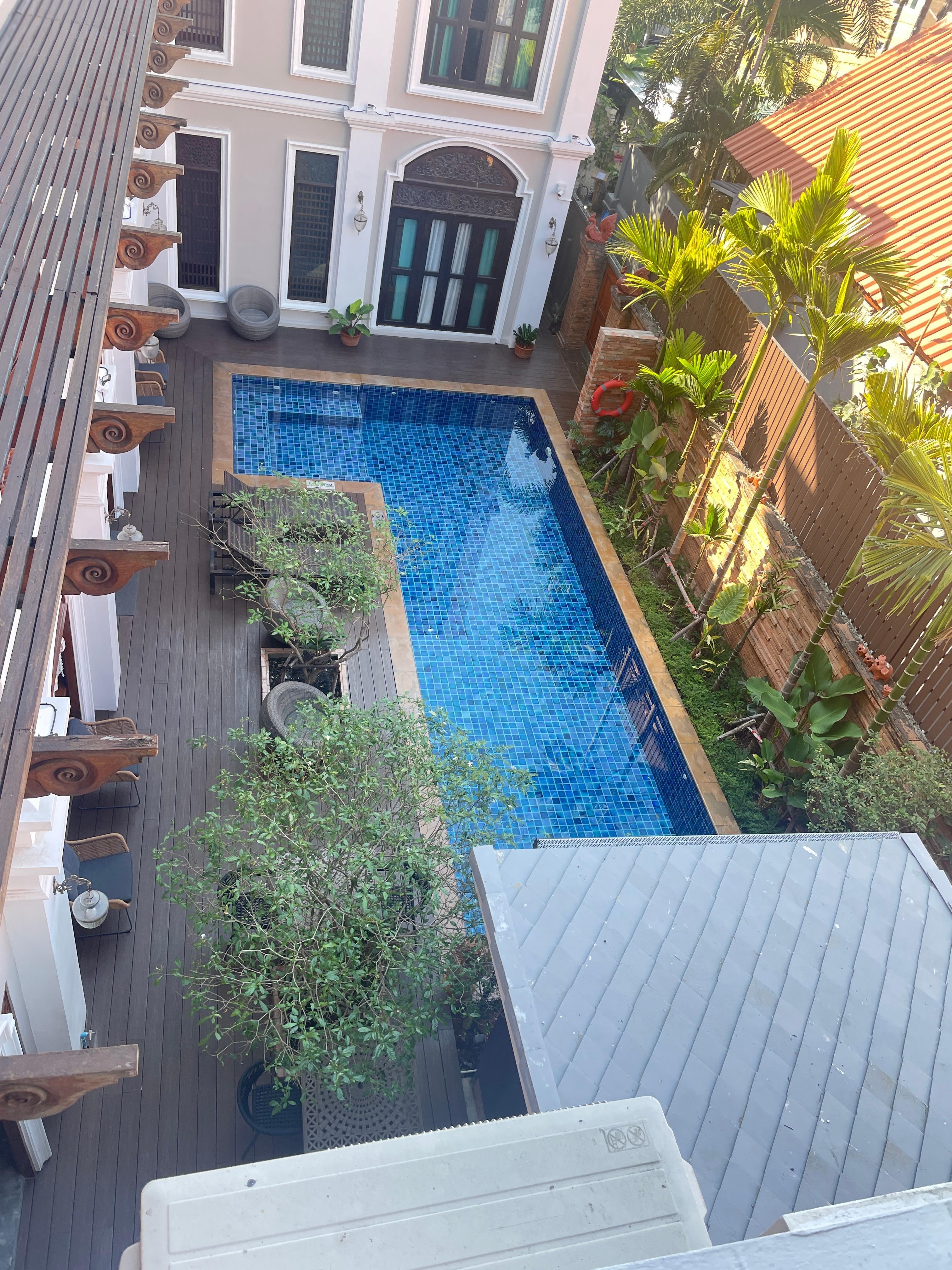 Looking down from the 3rd floor