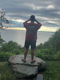 Watching osprey nest.