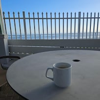 View from the pool area.