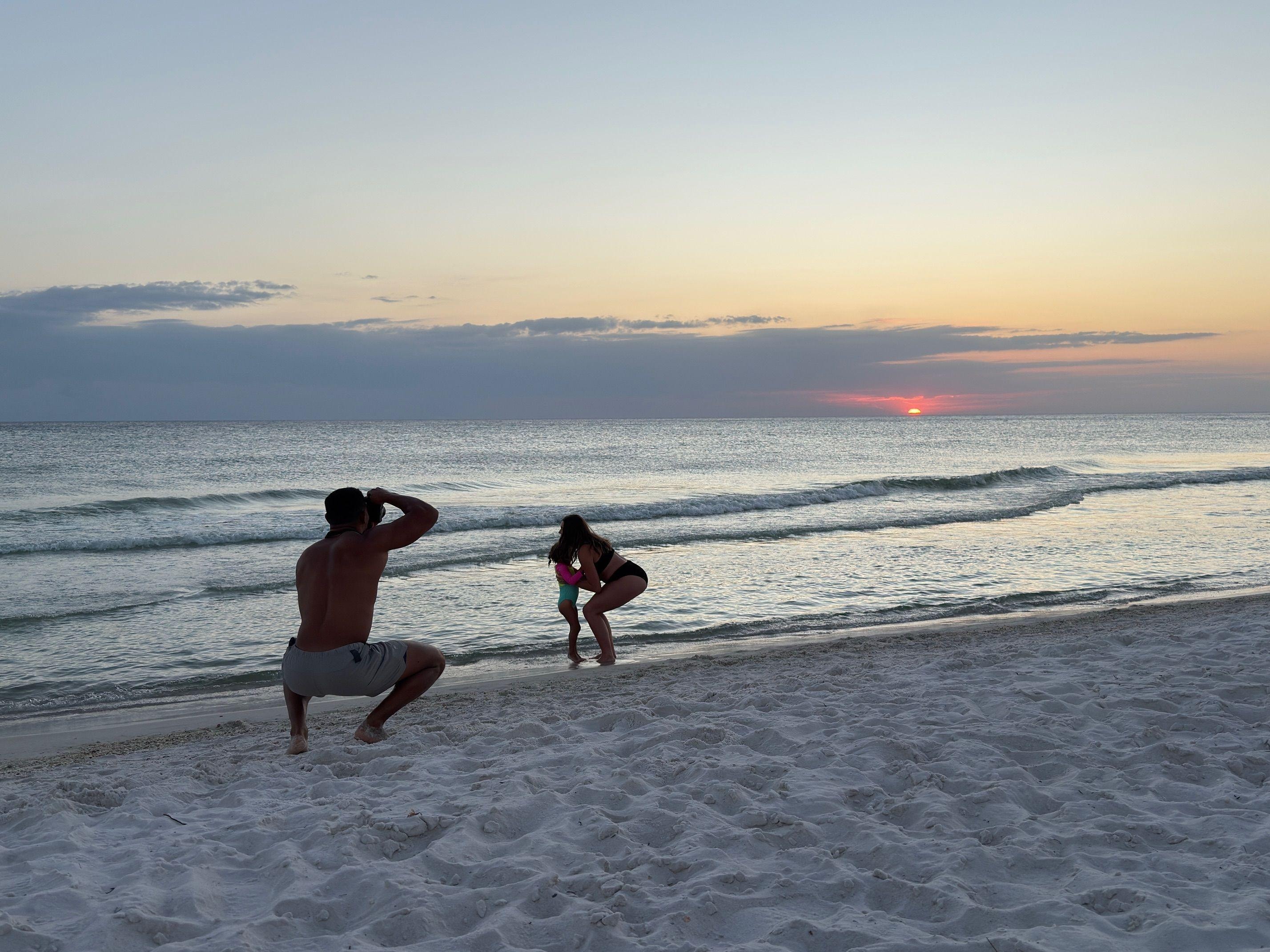 Walked to the beach every night at sunset. Quite private area