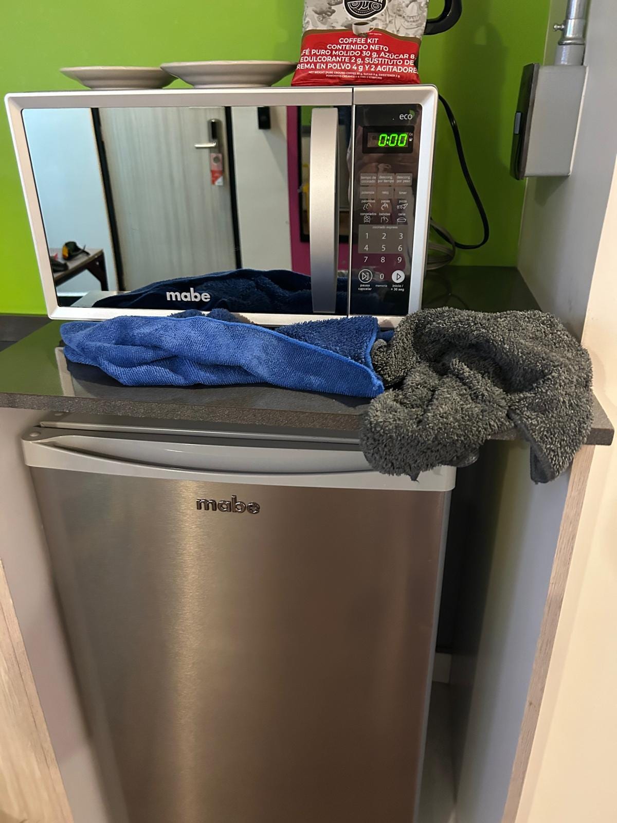 Wipes used to clean the room left